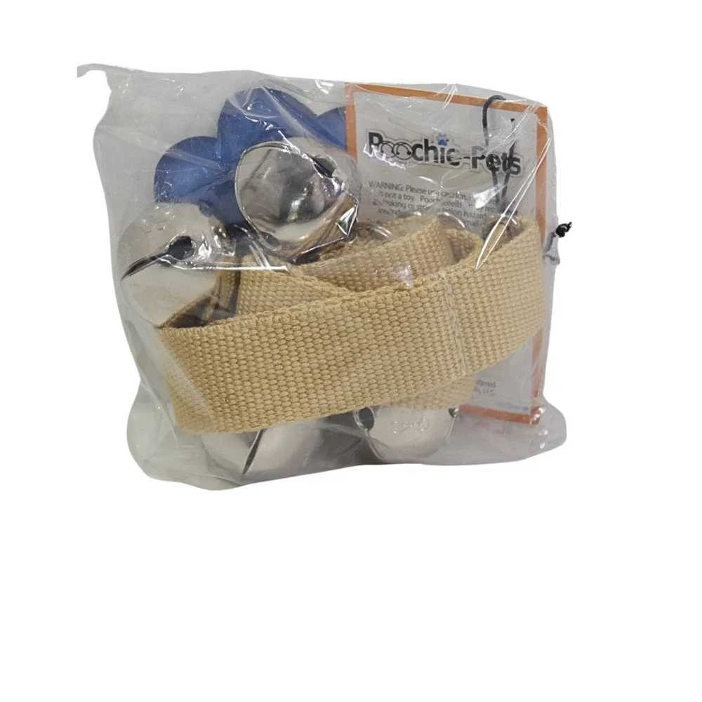 Bamboo Webbing PoochieBells Wheat Premium Dog Potty Training Doorbell